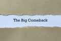 The big comeback on paper Royalty Free Stock Photo