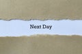 Next day on paper Royalty Free Stock Photo