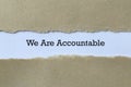 We are accountable on paper