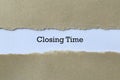 Closing time on paper Royalty Free Stock Photo