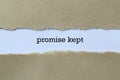 Promise kept on paper