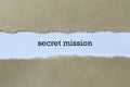 Secret mission on paper