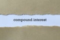 Compound interest on paper Royalty Free Stock Photo