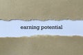 Earning potential on paper Royalty Free Stock Photo