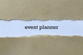 Event planner on paper