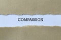 Compassion word on white