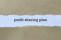 Profit sharing plan on white paper