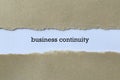 Business continuity on paper Royalty Free Stock Photo