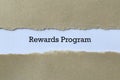 Rewards program on paper