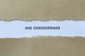Our commitment on white Royalty Free Stock Photo