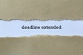 Deadline extended on white Royalty Free Stock Photo