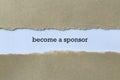 Become a sponsor Royalty Free Stock Photo