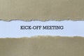 Kick off meeting word on white paper Royalty Free Stock Photo