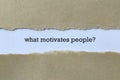 What motivates people word on white paper