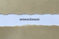 Retrenchment on white paper Royalty Free Stock Photo