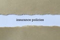 Insurance policies on white paper