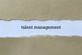 Talent management on white paper Royalty Free Stock Photo