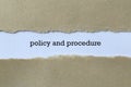 Policy and procedure on white paper