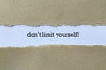 Don`t limit yourself on white paper