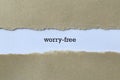 Worry free on white paper