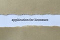 Application for licensure on paper
