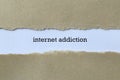 Internet addiction word on paper