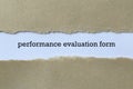 Performance evaluation form word on paper