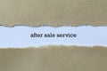 After sale service word on paper Royalty Free Stock Photo