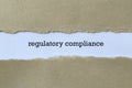 Regulatory compliance word on paper