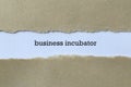 Business incubator word on white Royalty Free Stock Photo