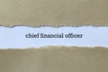 Chief financial officer on white paper Royalty Free Stock Photo