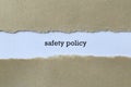 Safety policy on white paper Royalty Free Stock Photo