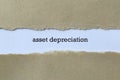 Asset deprecation on white paper Royalty Free Stock Photo