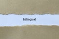 Bilingual word on white paper Royalty Free Stock Photo