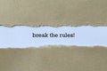 Break the rules on white paper Royalty Free Stock Photo