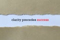 Clarity precedes success on white paper