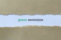 Green revolution on white paper