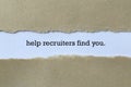 Help recruiters find you on white paper