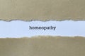 Homeopathy on white paper