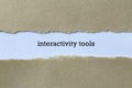 Interactivity tools on white paper