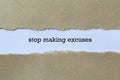 Stop making excuses on white paper