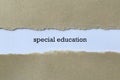 Special education on white paper Royalty Free Stock Photo
