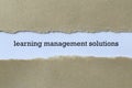 Learning management solutions on white paper Royalty Free Stock Photo