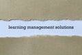 Learning management solutions on white paper