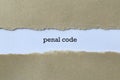 Penal code on white paper