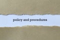 Policy and procedures on white paper Royalty Free Stock Photo