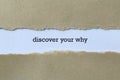 Discover your why on white paper