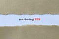 Marketing b2b word on white paper Royalty Free Stock Photo