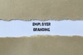 Employer branding word on white paper Royalty Free Stock Photo