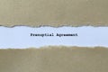 prenuptial agreement on paper